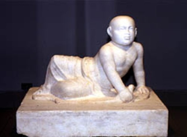 Statue de garçon, Temple Echmoun, 430-420 av. J.-C., Marbre, 48 x 42 x58, 5 cm, Musée national, Beyrouth