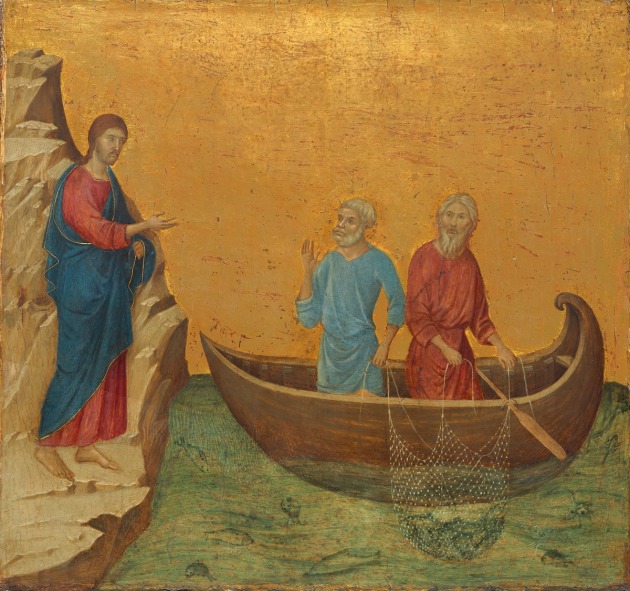 Duccio di Buoninsegna, The Calling of the Apostles Peter and Andrew, 1308/1311, tempera on panel, National Gallery of Art, Washington, Samuel H. Kress Collection 1939.1.141