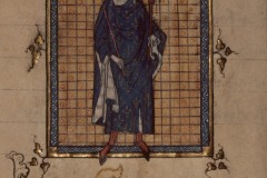 Registre des ordonnances de l'hôtel du roi : miniature représentant saint Louis. Vers 1320. Anonyme .