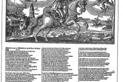 Gravure annonçant la paix de Westphalie en 1648 : le chevalier de la paix