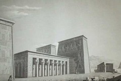 C.L.F. Panckoucke. Description de l'Egypte, Antiquité, Vol. I, p. 56, pl. 24 : Perspective view of the Western Temple and several other monuments.