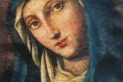 Representation of the Virgin in blue shades by Daoud Corm