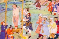 The martyrdom of d'Al-Hallaj from a Mughal miniature c. 1600.