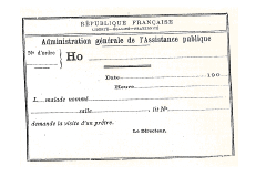 Formulaire de demande d'un aumonier (après 1883)