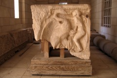 Bet Shearim (Israel) Catacomb 11: fragment of a sarcophagus representing Leda and the Swan