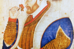 Portrait of Mehmed the Conqueror, Sinan Bey, ca.1480, 39cmx27cm, Istambul,  Topkapi Saray., HATTSTEIN Marcus (Dir.) L'Islam arts et civilisations. Könemann, 2004